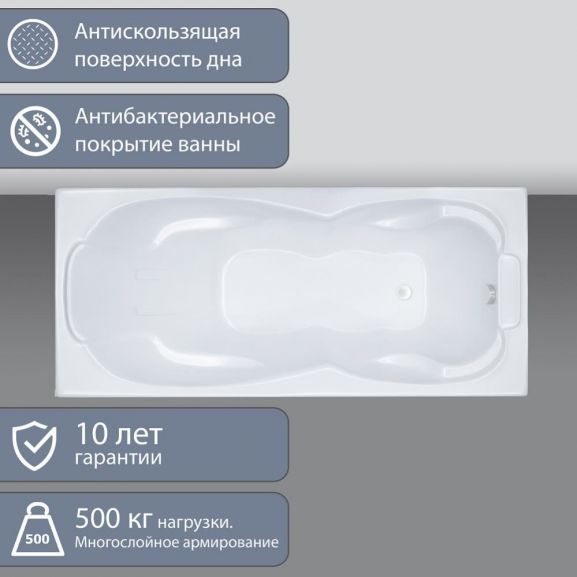 ТРИТОН Ванна Цезарь прямоуг.1800х800х455 на каркасе без панели и сифона