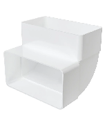 612КВП, Колено вертикальное пластик 90°, 60х120