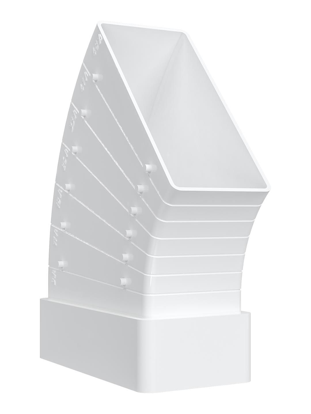 Колено разноугловое горизонтальное пластик 60х120 ERA 612КРП