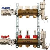Коллекторная группа ЛАТУНЬ с расходомерами 3 вых. STOUT (SMB 0473 000003)