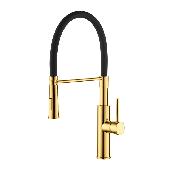 A4890WF-1 Смеситель для кухни ACCOONA с латун/корп золотой и силик/излив черный (10)
