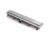 Водоотводящий желоб Klasic/Floor 750мм пластик,реш.нерж,глянец,комб.затвор,бок.слив D40, CH750K, MCH