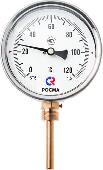 Термометр РОСМА БТ-32.211 0-160С КТ 1,5 L=64мм G1/2. биметал.радиальный 63мм