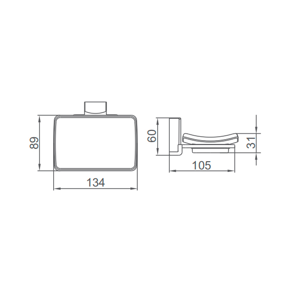 A12502AT Мыльница настенная ACCOONA стекло/латунь Цвет: графит (40)