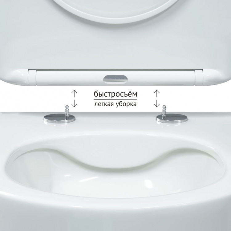 Унитаз подвесной VENTAS Rimless (гориз вып, сид дюро Slim SO м/лифт,быстросъём),082135,  BERGES