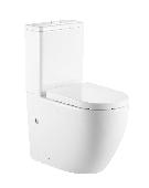 Tornado Corso CO-3806 унитаз напольный безободковый белый с сиденьем дюропласт микролифт, Triton