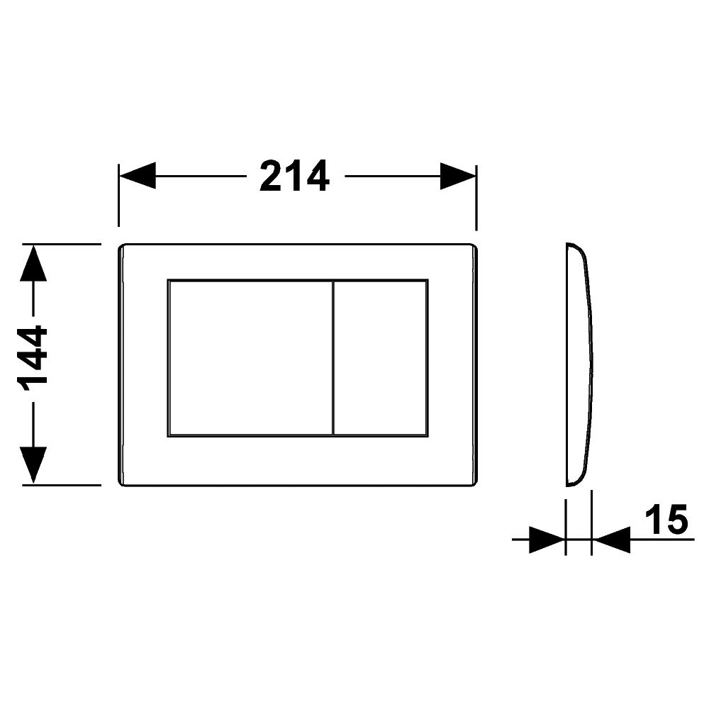 Панель слива TECEambia Urinal, хром глянцевый (9242126)