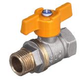 Кран шаровой Ду20 газ  г/ш бабочка А11/1 11Б27п никель, БАЗ