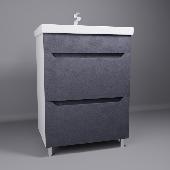 Рим Como 60 тумба 2 ящика с доводчиком + раковина Миранда 60, АВК