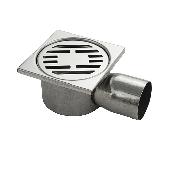 CАНАКС Трап из нержавеющей стали 100х100 горизонтальный выход 50мм 00021