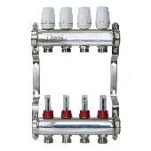 Коллектор из нерж. стали с расходомерами 4 выхода ZOTA