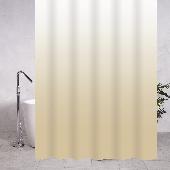 06-04 САНАКС Штора в ванную комнату 180х180см БЕЖЕВЫЙ ПЕРЕХОД матовая
