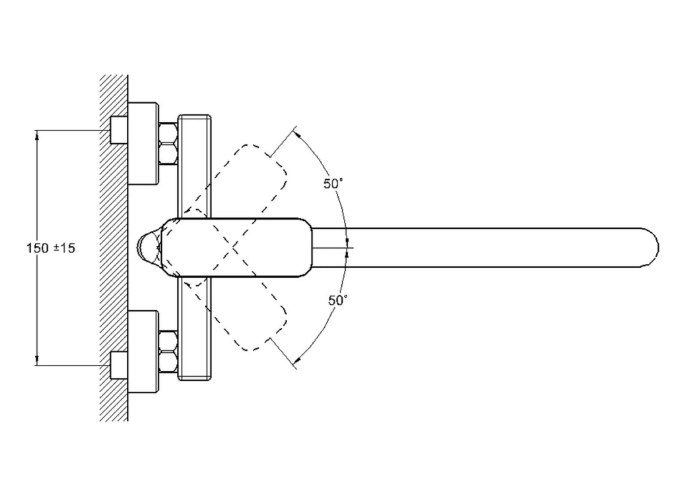 Смеситель для ванны с душем G-lauf NEB7-A123 (D35 длин. излив дивертор в корпусе)