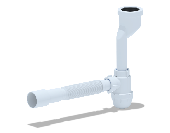 Сифон для писсуара с гофрой 32*40/50 U1016 (30)  Ани Пласт