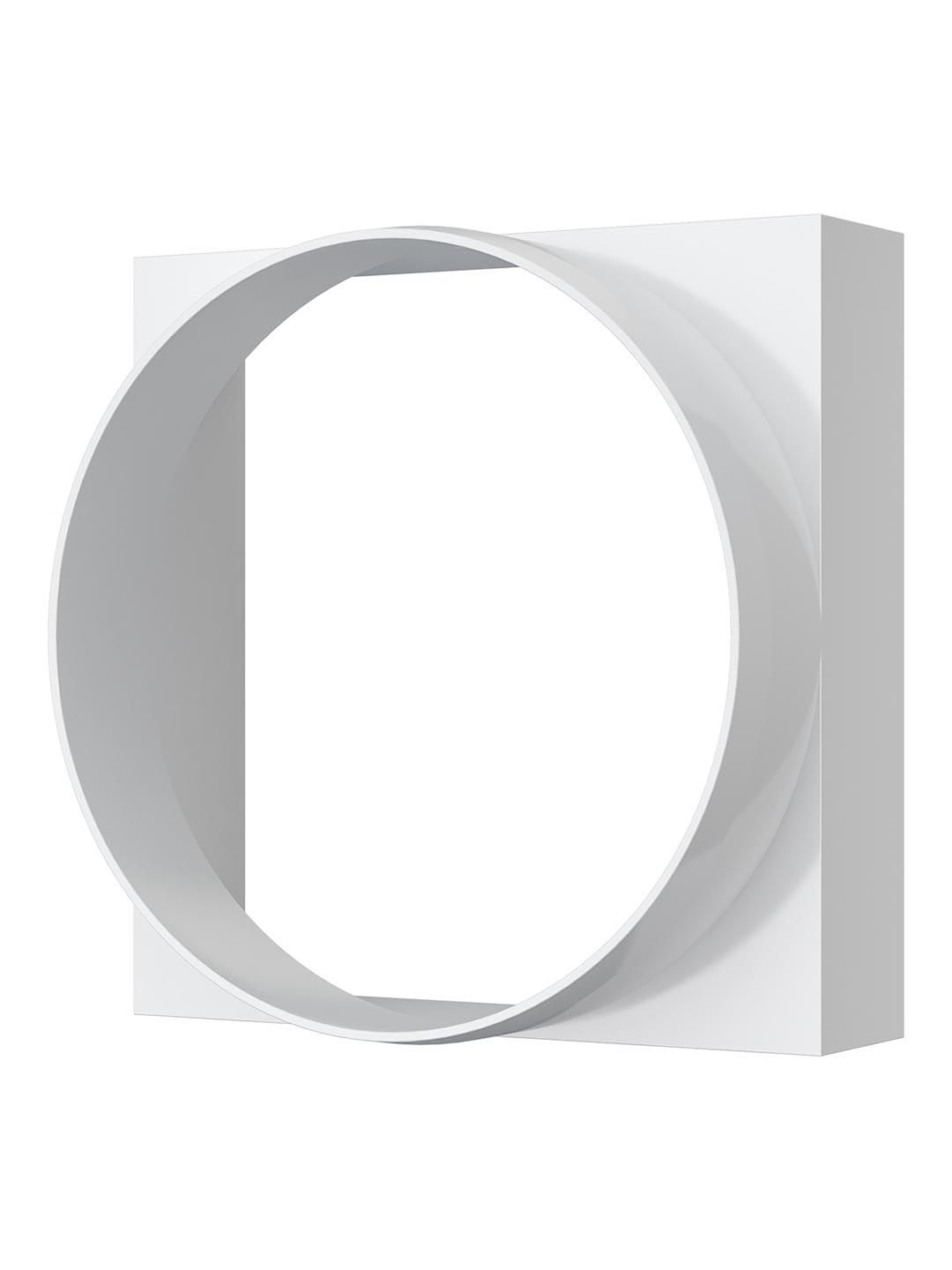 Соединитель квадрата 100х100 с круглым воздуховодом пластик D100 ERA 10КВ