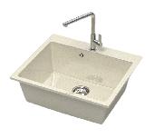 Мойка глян.Кариба Z44Q2(беж.) 595x515x215, БЕЗ СИФОНА Granit MARR BERGG