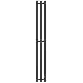 Полотенцесушитель эл. ROCK quadro 120*12 Черный матовый 3 опоры STOUT (SHQ-R2Q0-012012)
