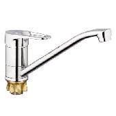 Смеситель для кухни (мойки) G-lauf 4T4-A043 (D40; на гайке длин. излив; 240мм)