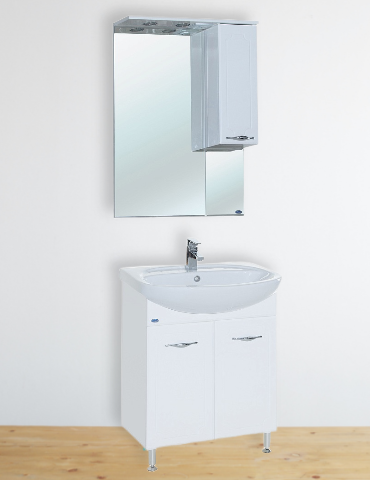 Стелла-65 зеркало-шкаф белое прав.(свет.) Н БЕЛЛЕЗЗА