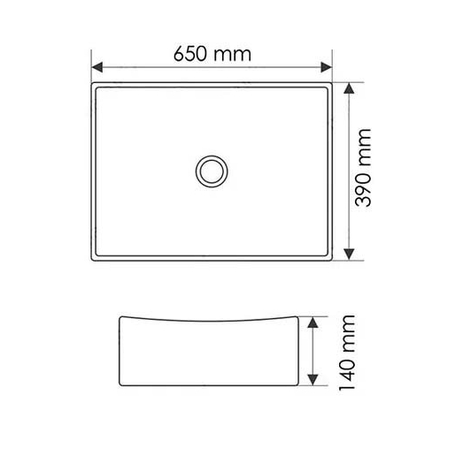 Раковина накладная MLN-7235 белая, MELANA