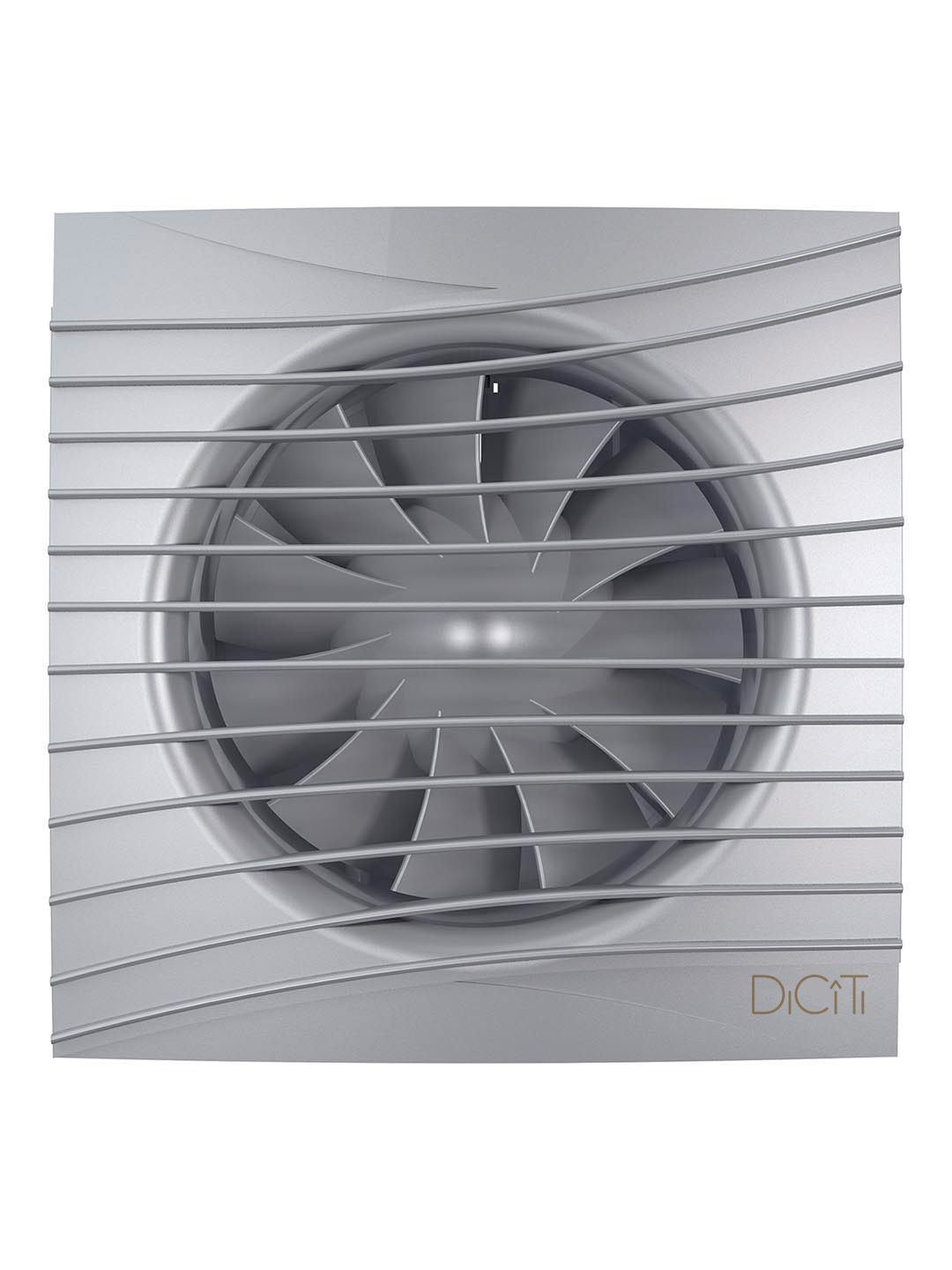 Вентилятор накладной D100 DICITI обр.клапан SILENT 4C Gray metal