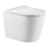 Tornado Verso TR-VO-0832 унитаз подвесной (52см) безободковый белый с сид. дюр. микролифт, Triton