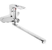 A7107 Смеситель для ванны ACCOONA с длинным изливом 300мм дивертор в корпусе латунь/хром (10)