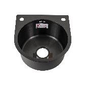 FABIA PROFI Мойка врезная круглая d=44,5х42см ГРАФИТ толщ.-3,0 х 0,8мм + большой сифон нерж 445423G