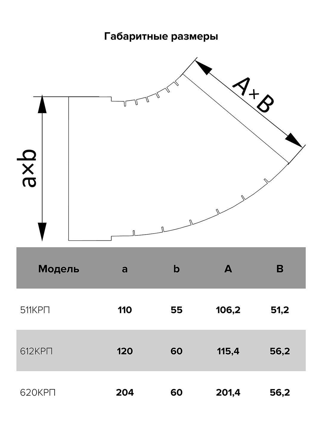 Колено разноугловое горизонтальное пластик 60х120 ERA 612КРП