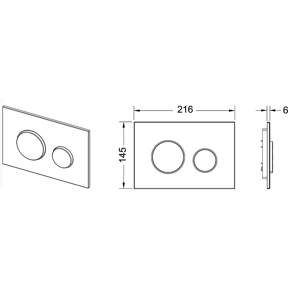 Панель слива TECEloop пластик белый, хром глянц. 9240627/*9240927
