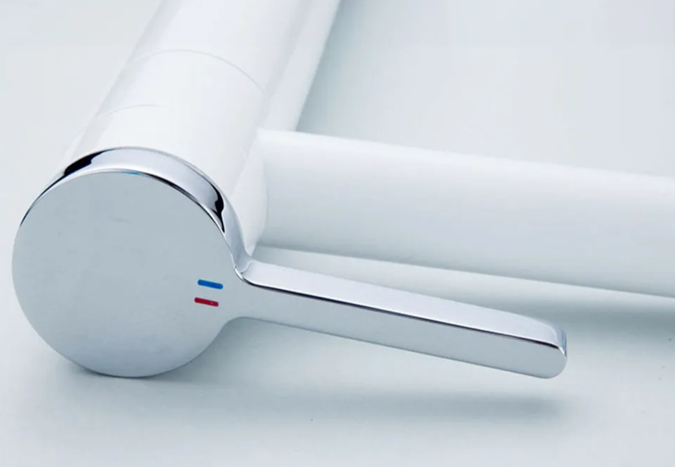 A9290G-6  Смеситель для умывальника ACCOONA высокий с гайкой Цвет: белый