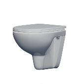 Унитаз подвесной безободковый LAUTA (гориз.сид дюро с микролифтом) WANFALD