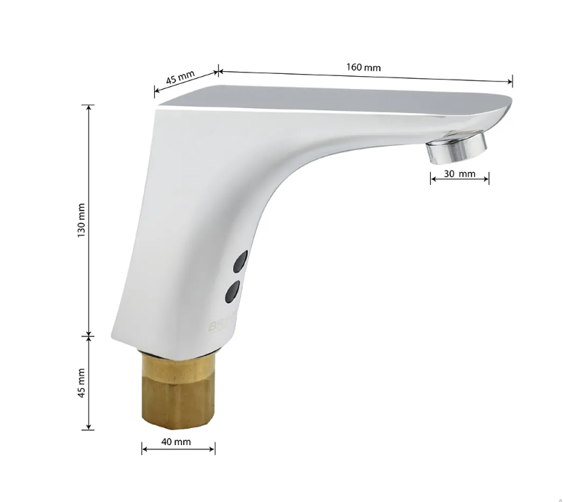 087 BRIMIX Смеситель раковина СЕНСОРНЫЙ квадратный корпус