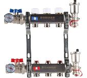 Коллектор из нержавеющей стали в сборе без расходомеров 3 вых..ROMMER RMS-3210-000003