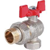 Rommer шаровой кран угловой с американкой  3/4