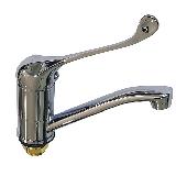 1022-15 BRIMIX Смеситель кухня/ раковина с медицинской ручкой шаровый гусак15 см