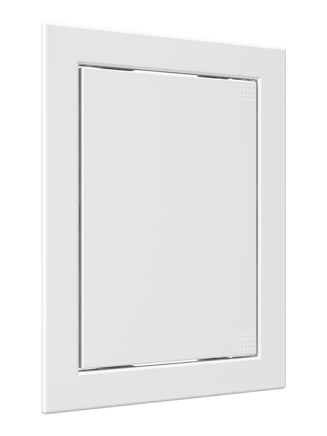 Люк ревизионный Л фланец 146х196 нажимной 168х218 пластик EVECS,Л1520