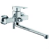 A7122 Смеситель для ванны ACCOONA с длинным изливом 300мм дивертор в корпусе цинк/хром (10)