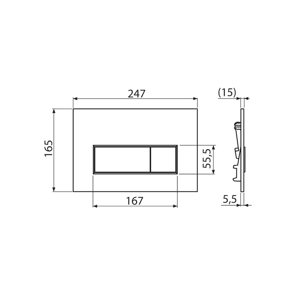 Set инсталляции с хром кнопкой + звукоиз.прокладка AM101/1120-4:1 RU M571-0001, ALCAPLAST
