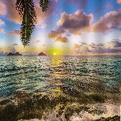 02-23 BRIMIX Шторка в ванную комнату фотопечать - МОРСКОЙ ЗАКАТ