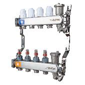 Коллекторный блок VTc.579.EMNX с расходом. и регул. клап. на  8 вых. НЕРЖ. VALTEC