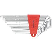 Набор ключей имбусовых TORX Crv 9шт,,Т10-Т50 удлиненные, сатин MATRIX