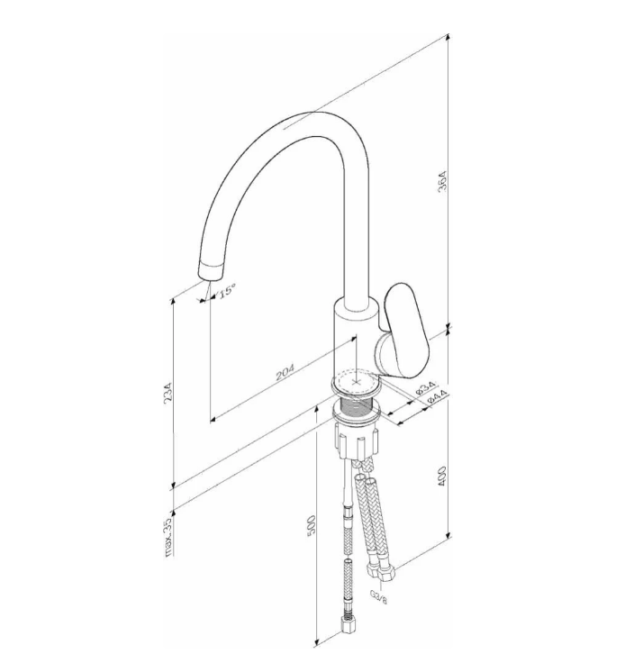 Смеситель для кухни с каналом д/питьевой воды, ХРОМ, F8007700 Like АМ.РМ