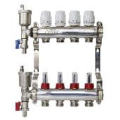 Коллектор из нерж. стали с расходомерами, воздухоотводчик и слив.кран 4 выхода ZOTA
