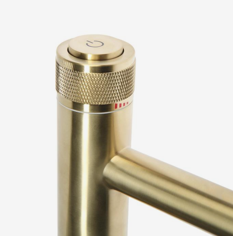 A90121AW Смеситель для умывальника ACCOONA с гайкой Нажимной механизм Цвет: золотой сатин