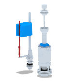 Арматура к бачку с ниж.подв. шток,пласт. ручка WC4550 (20) Ани пласт