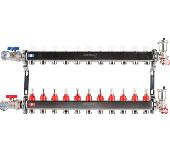 Коллектор из нержавеющей стали в сборе с расходомерами 11 вых. ROMMER RMS-1210-000011
