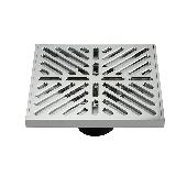 MAGNUS Трап латунный ХРОМ 150х150 выход 50мм крышка решетка с уникальной системой слива воды 00087