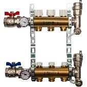 Коллекторная группа из латуни без расходомеров 3 вых. STOUT (SMB 0468 000003)