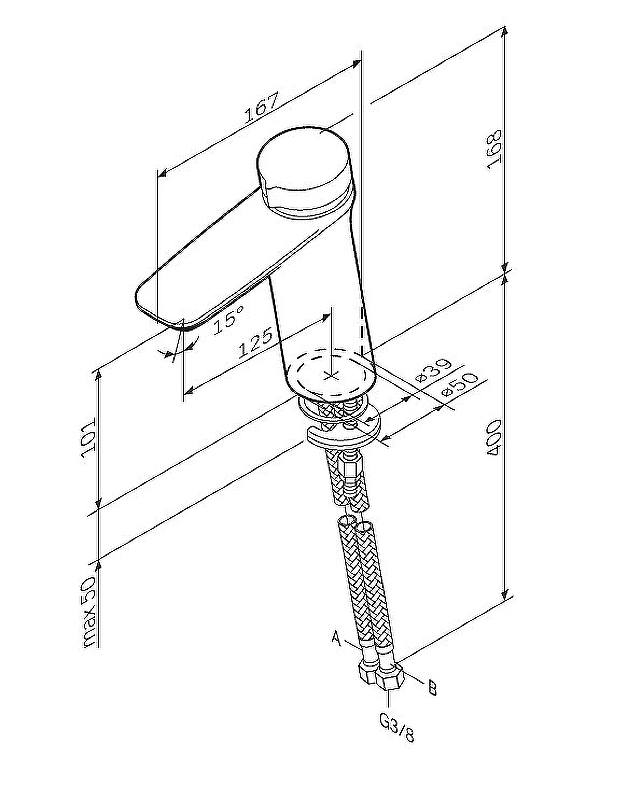Смеситель TouchReel излив 125 мм, хром F50A02500 Inspire V2.0, AM.PM